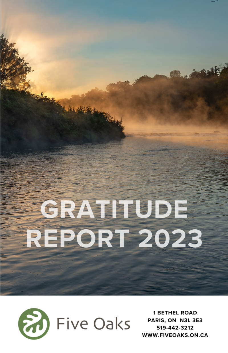 Gratitude Report 2023 - Five Oaks
